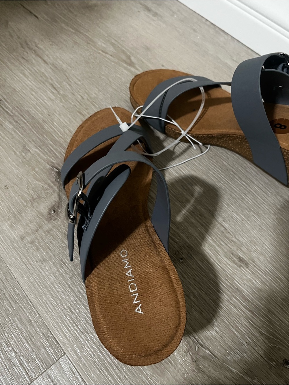 Women's Blue/Gray Slide Sandals